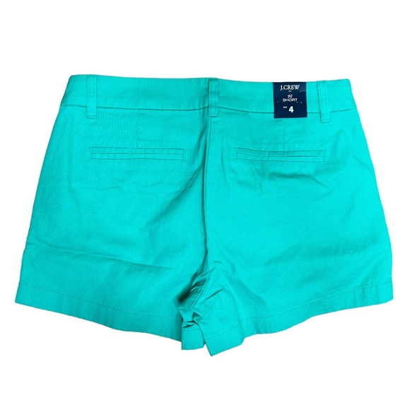 J.CREW Re-Imagined Women’s Green Cotton Shorts 3-1/2” size 4 NWT - Picture 3 of 5